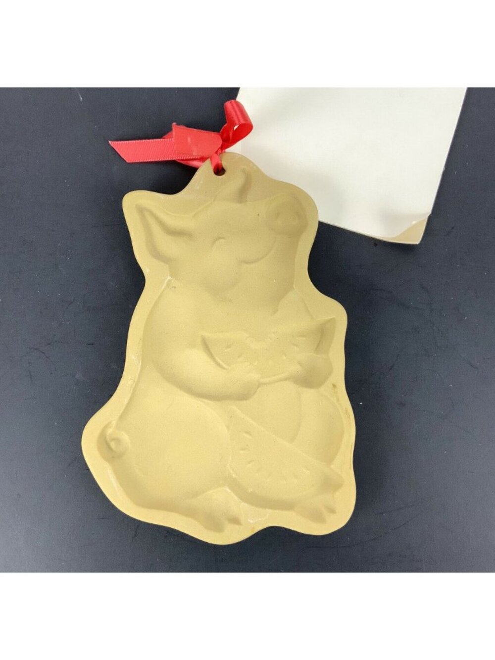 Brown Bag Cookie Art Pig With Watermelon Mold 1992 New Original Tag
